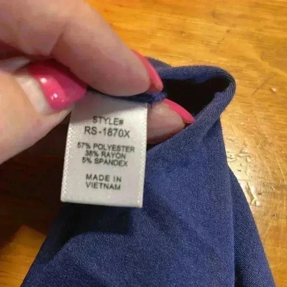 Zenana Women’s Skirt Navy Blue 3X  Drawstring Waist Tulip Hemline Pockets NWOT - Picture 7 of 9